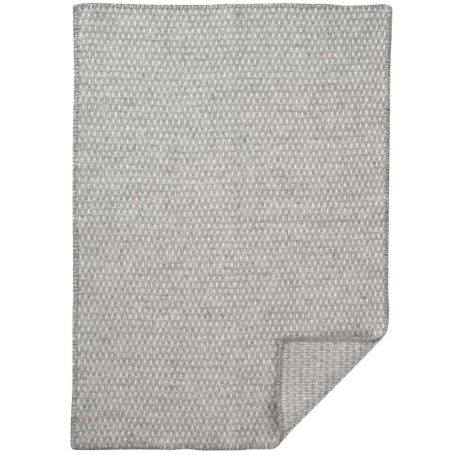 Klippan Yllefabrik Filt Ull Knut Baby Ljusgra