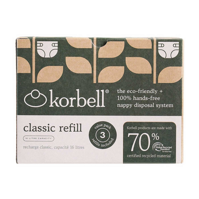 Korbell Refill till blöjhink 3-pack GRS
